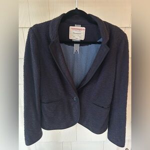 Women's Anthropolgie Cartonnier Boucle Navy Jacket